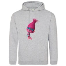 Hoodie with Print Trolls Princess Poppy - 2XL grey