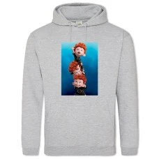 Худи с принтом Храбрая Сердцем Дети - 2XL серый