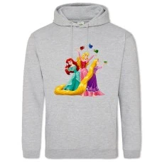 Hoodie with Print Disney Cute Princess - 2XL grey