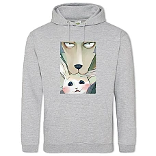 Hoodie with Print Beastars Cute Heroes - 2XL grey