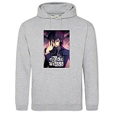 Hoodie with Print Code Geass Main Theme - 2XL grey