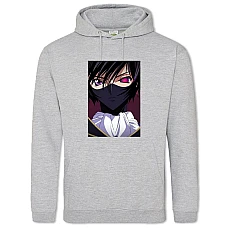 Hoodie with Print Code Geass Lelouch Lamperouge Hero - 2XL grey