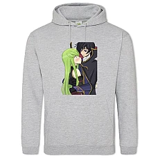 Hoodie with Print Code Geass Love - 2XL grey