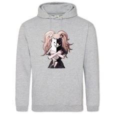 Hoodie with Print Danganronpa Junko Enoshima With Monokuma - 2XL grey