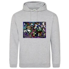 Hoodie with Print Danganronpa Art - 2XL grey