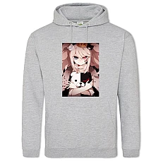 Hoodie with Print Danganronpa Junko Enoshima Monokuma - 2XL grey