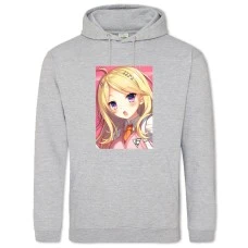 Hoodie with Print Danganronpa Blonde Girl - 2XL grey