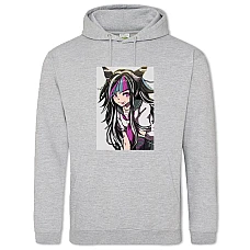 Hoodie with Print Danganronpa Ibuki Mioda - 2XL grey