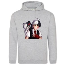 Hoodie with Print Danganronpa Monokuma Boy - 2XL grey