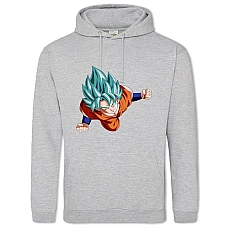 Hoodie with Print Dragon Ball Flying Hero - 2XL grey