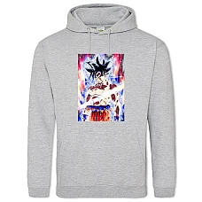 Hoodie with Print Dragon Ball Gokuu Power Hero - 2XL grey