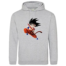 Hoodie with Print Dragon Ball Fighter Gokuu - 2XL grey