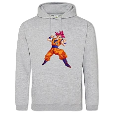 Hoodie with Print Dragon Ball Strong Fighter - 2XL grey