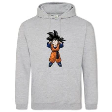 Hoodie with Print Dragon Ball Gokuu Cute Hero - 2XL grey