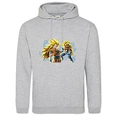 Hoodie with Print Dragon Ball Fighter - 2XL grey