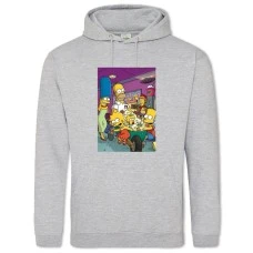 Hoodie with Print The Simpsons Cinema Family - 2XL grey