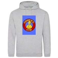 Hoodie with Print The Simpsons Homers Gym - 2XL grey