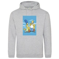 Hoodie with Print The Simpsons All Family - 2XL grey