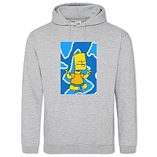 Hoodie with Print The Simpsons Meditation Bart - 2XL grey