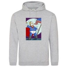 Hoodie with Print The Simpsons Superhero Homer - 2XL grey