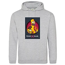 Hoodie with Print The Simpsons God Of Bar - 2XL grey