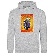 Hoodie with Print The Simpsons Bart And Homer - 2XL grey
