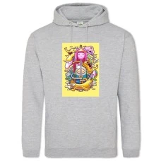 Hoodie with Print Adventure Time Main Characters - 2XL grey