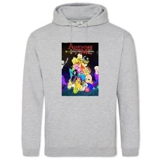 Hoodie with Print Adventure Time Main Heroes - 2XL grey