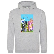 Hoodie with Print Adventure Time Two Princess - 2XL grey