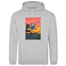Hoodie with Print Adventure Time Friends - 2XL grey