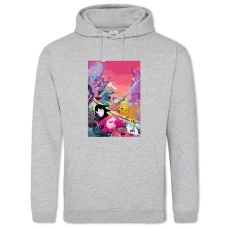 Hoodie with Print Adventure Time Art Version - 2XL grey