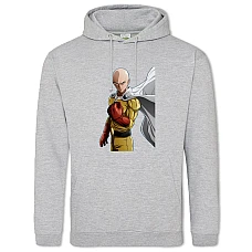 Худи с принтом Ванпанчмен Сила - 2XL серый