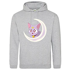 Худи с принтом Сейлор Мун Маленький Кот - 2XL серый