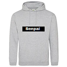 Худи с принтом Сэмпай Логотип - 2XL серый