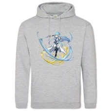 Hoodie with Print Sword Art Online Hero Girl - 2XL grey