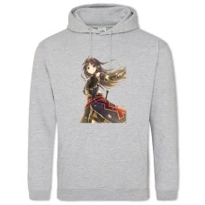 Hoodie with Print Sword Art Online Beautiful Girl Hero - 2XL grey