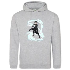 Hoodie with Print Sword Art Online Kirito Fighter - 2XL grey