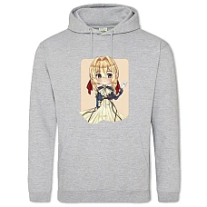 Hoodie with Print Violet Evergarden Cute Girl - 2XL grey