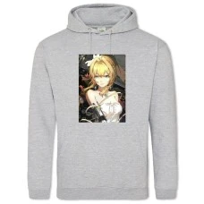 Hoodie with Print Violet Evergarden Beautiful Hero - 2XL grey