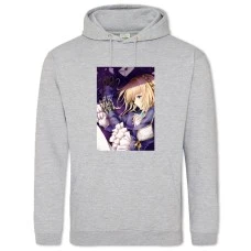 Hoodie with Print Violet Evergarden Main Character - 2XL grey