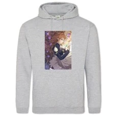 Hoodie with Print Violet Evergarden With Flowers - 2XL grey