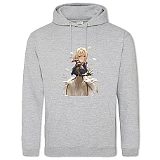 Hoodie with Print Violet Evergarden Girl - 2XL grey