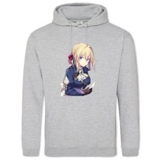 Hoodie with Print Violet Evergarden Hero Girl - 2XL grey