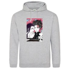 Hoodie with Print Demon Slayer Kimetsu No Yaiba Art - 2XL grey