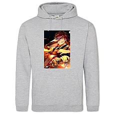 Hoodie with Print Demon Slayer Kimetsu No Yaiba Tanjirou - 2XL grey