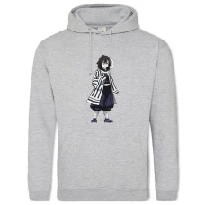 Hoodie with Print Demon Slayer Kimetsu No Yaiba Obanai Iguro - 2XL grey