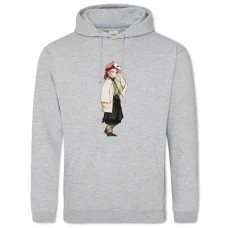Hoodie with Print Demon Slayer Kimetsu No Yaiba Hero Girl - 2XL grey