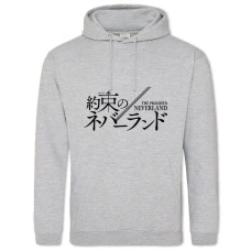 Hoodie with Print The Promised Neverland Logo - 2XL grey