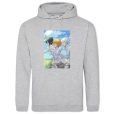 Hoodie with Print The Promised Neverland Heroes - 2XL grey
