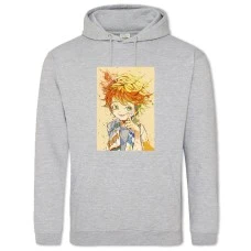 Hoodie with Print The Promised Neverland Hero - 2XL grey